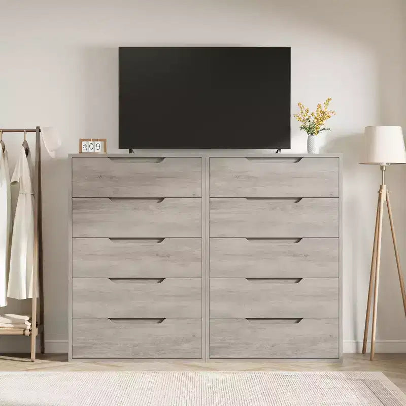 5 Dresser for Bedroom, 51 Tall Dresser, Freestanding Vertical Drawer Cabinet with Storage, Wooden Closet Storage Chest for Living Room, Bedroom