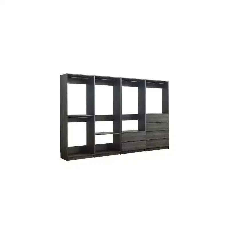 HomeStock Prosper Freestanding Walk in Wood Closet System