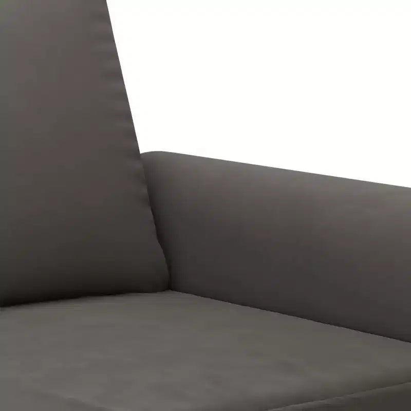 Modern 2-Seater Sofa in Luxurious Dark Gray Velvet with Sturdy Metal and Plywood Frame Comfortable, Stylish, and Easy-to-Assemble.