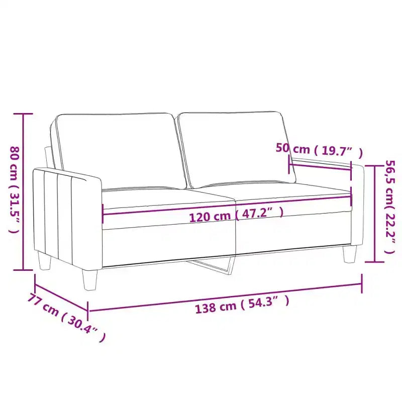 Sofa Accent Upholstered Couch Furniture for Living Room Faux Leather Black 47. 2