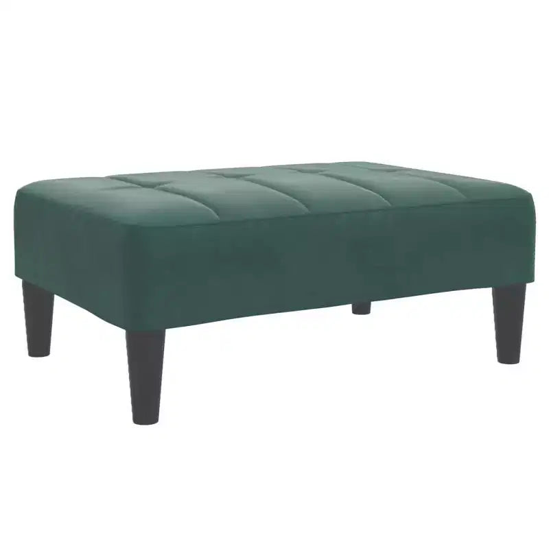 Sofa Bed Dark Green Velvet, Wood, Foam, Plastic 2-Seater Foldable