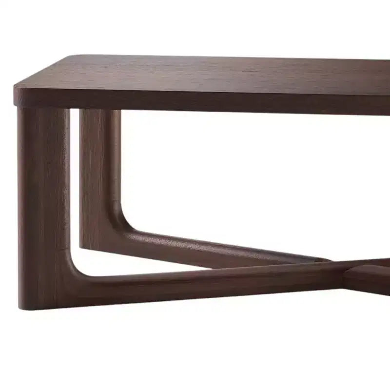 50 Walnut Solid Wood Cross Legs Coffee Table