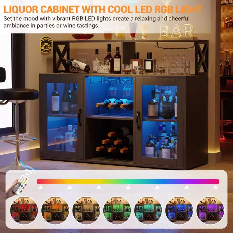 Coffee Bar Buffet Sideboard Storage