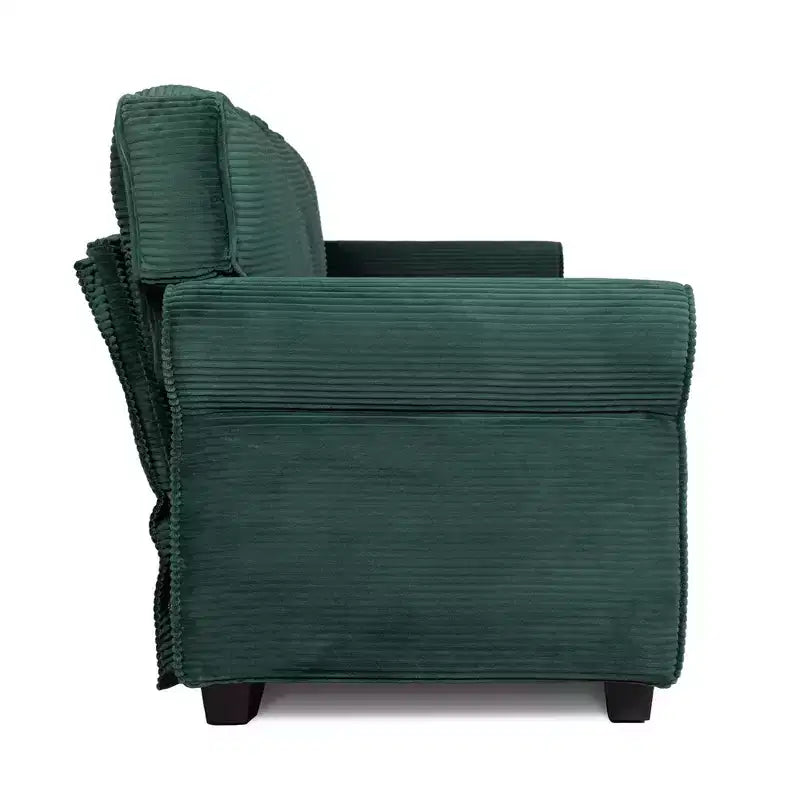 Corduroy 3-Seater Sofa with Removable Cushions and Ergonomic Armrests