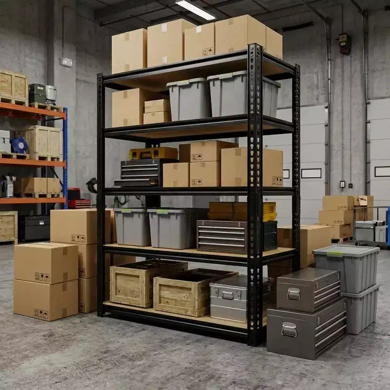 29. 5 W 5-Tier Metal Storage Rack, Heavy Duty Adjustable Garage Shelving Unit, 2000 lb Capacity Utility Organizer Shelf