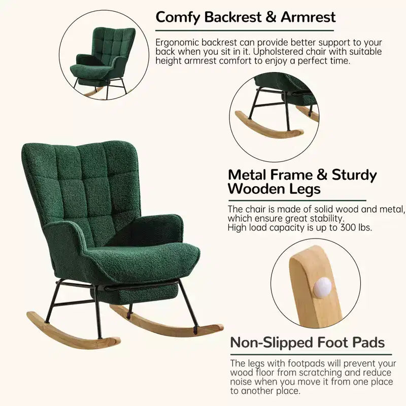 Teddy Upholstered Nursery Rocking Chair