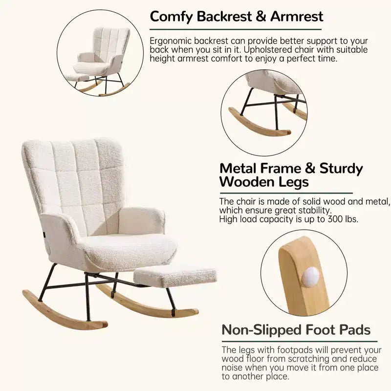 Teddy Upholstered Nursery Rocking Chair