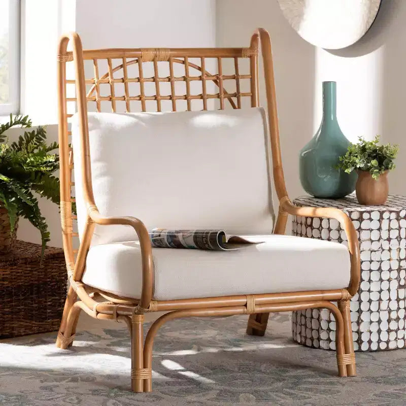 Bali & pari Rattan Accent Chair Light Honey