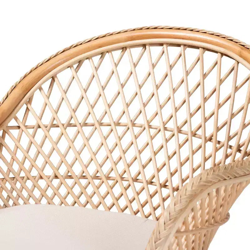 Bali & pari Braided Rattan Arm Chair Natural