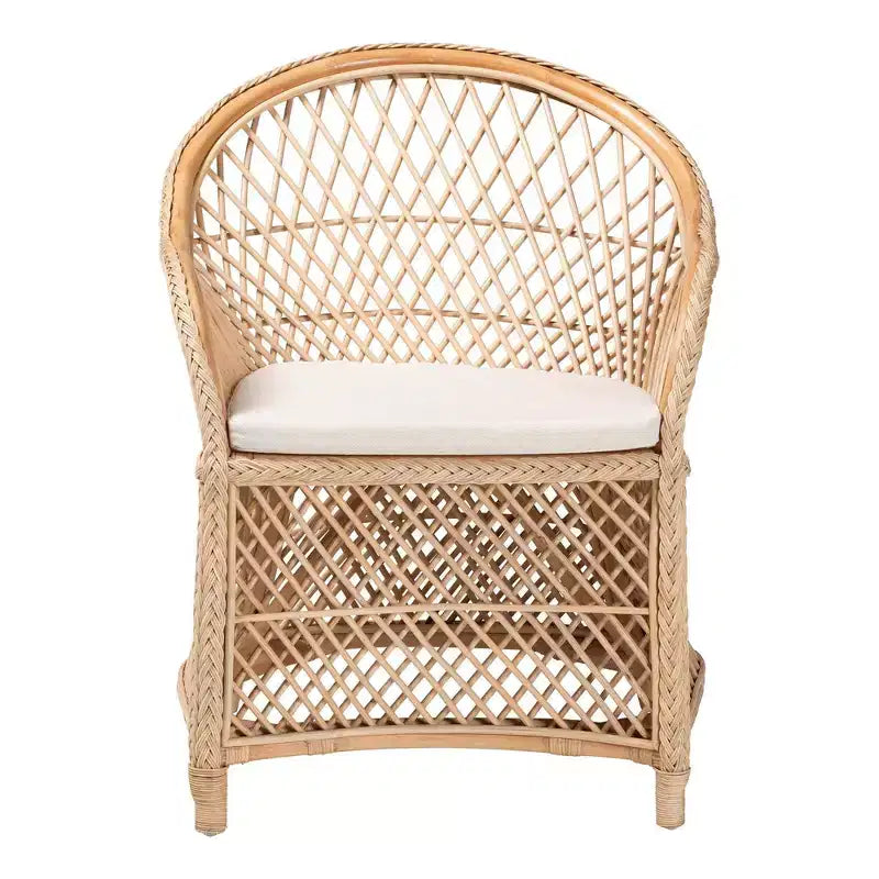 Bali & pari Braided Rattan Arm Chair Natural
