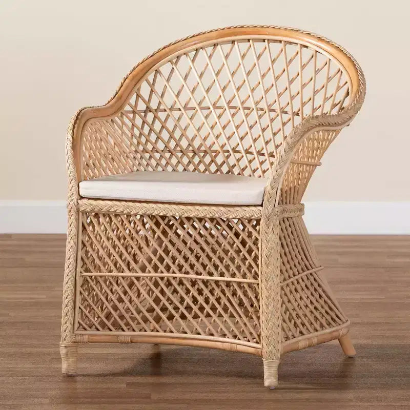 Bali & pari Braided Rattan Arm Chair Natural