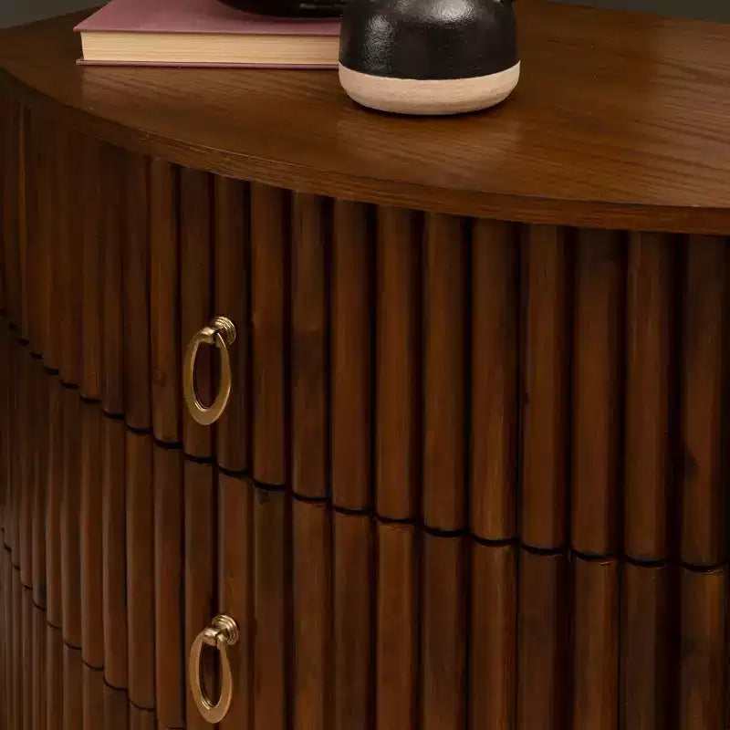 3 Drawer Nightstand Walnut