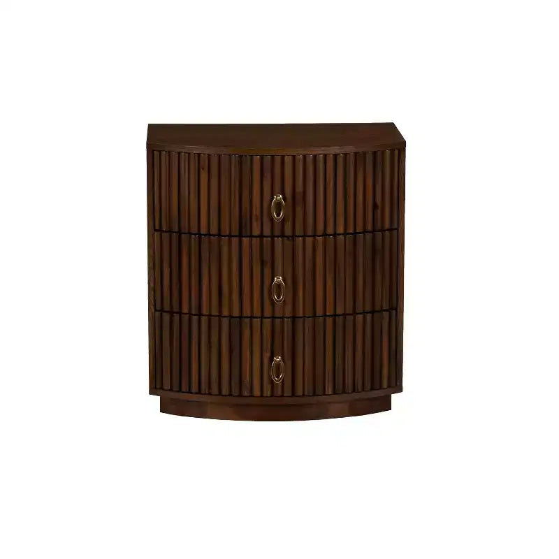 3 Drawer Nightstand Walnut