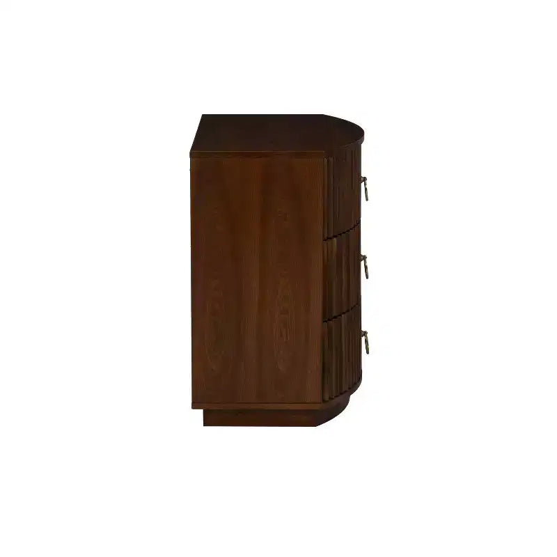 3 Drawer Nightstand Walnut