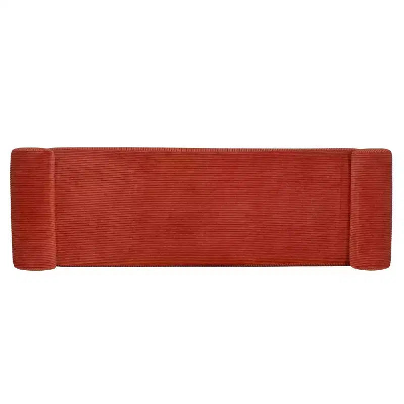 Upholstered Bench Rust Corduroy