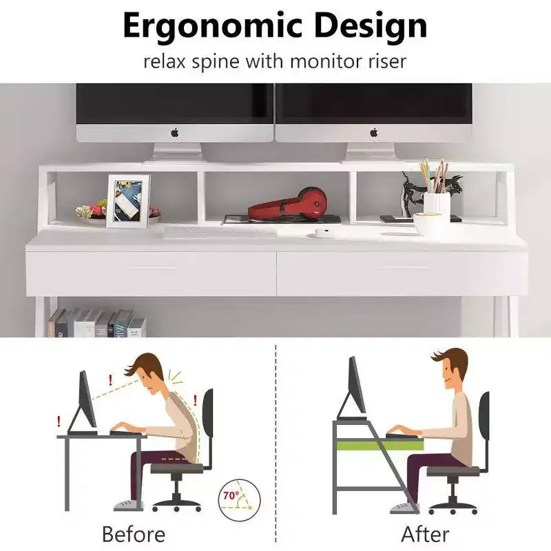 47" Modern Computer Desk White