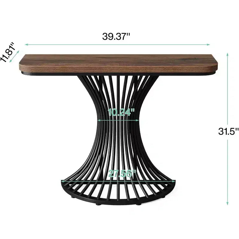 Console Table Accent Table Brown/Black