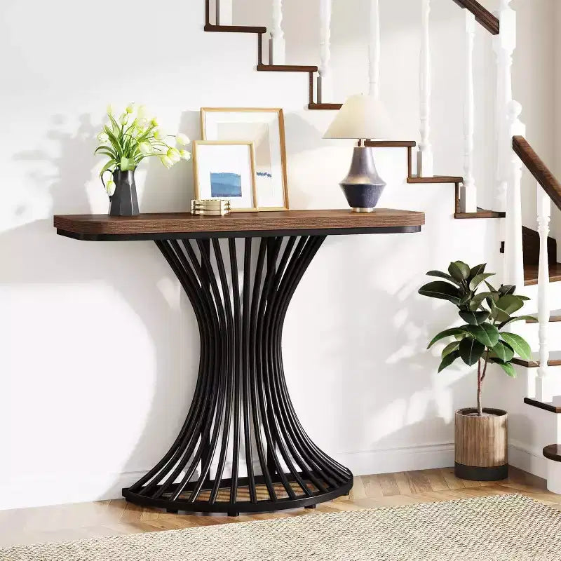 Console Table Accent Table Brown/Black
