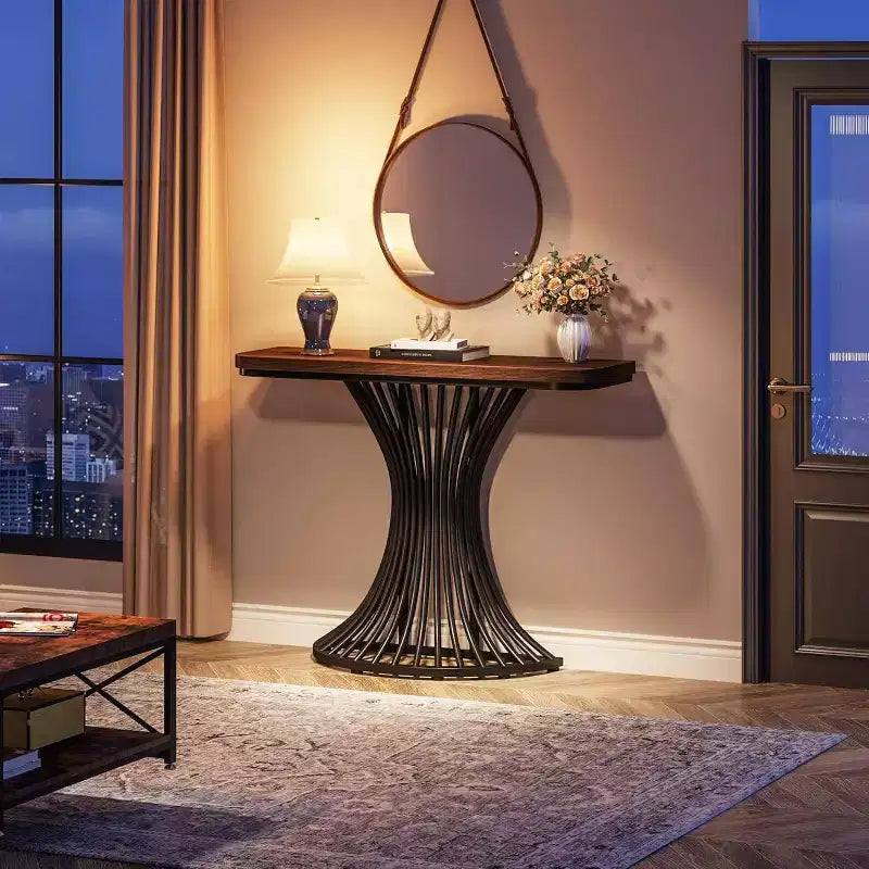 Console Table Accent Table Brown/Black