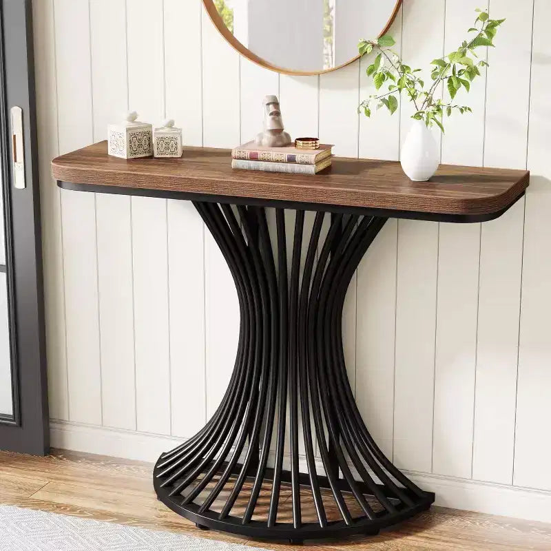 Console Table Accent Table Brown/Black