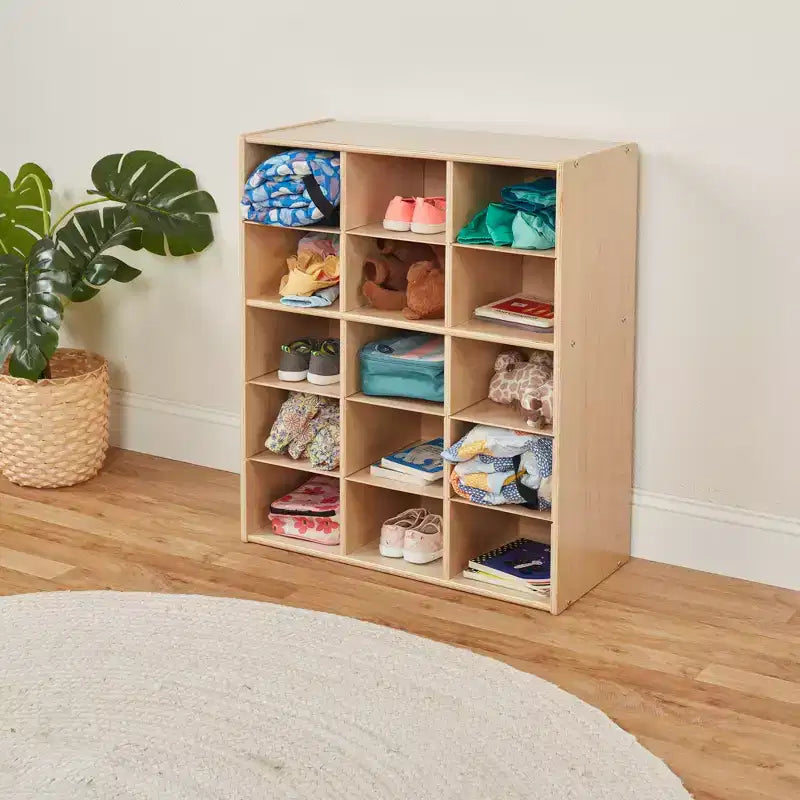 15 Cubby Tray Storage Cabinet, 5x3, Classroom Furniture