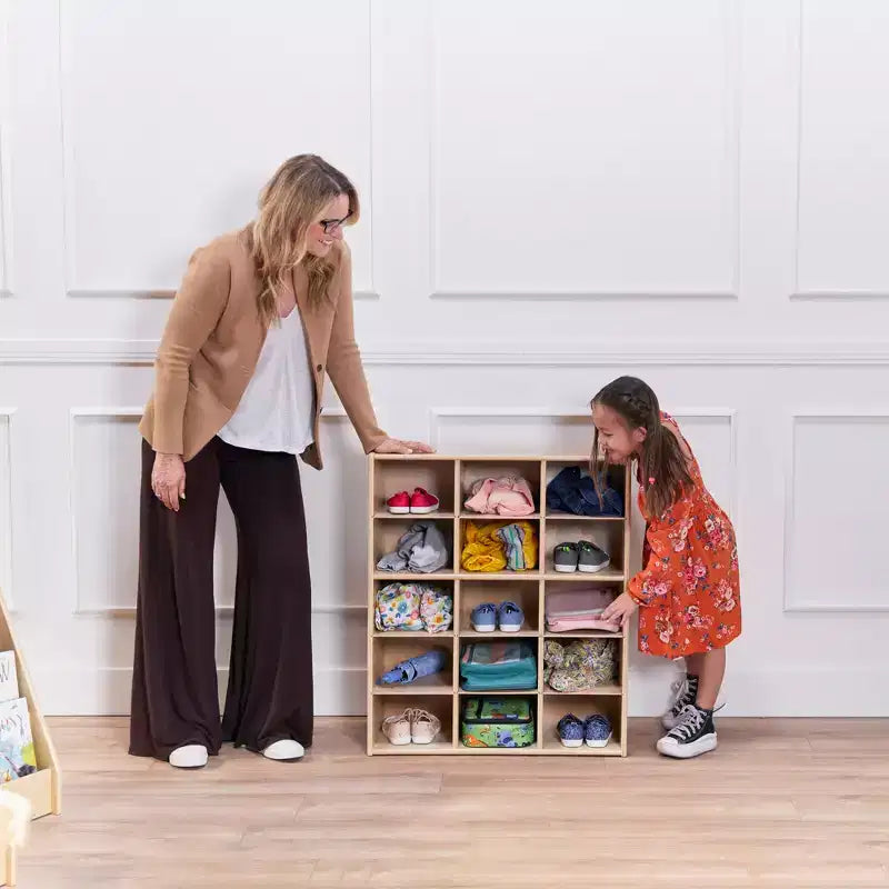 15 Cubby Tray Storage Cabinet, 5x3, Classroom Furniture