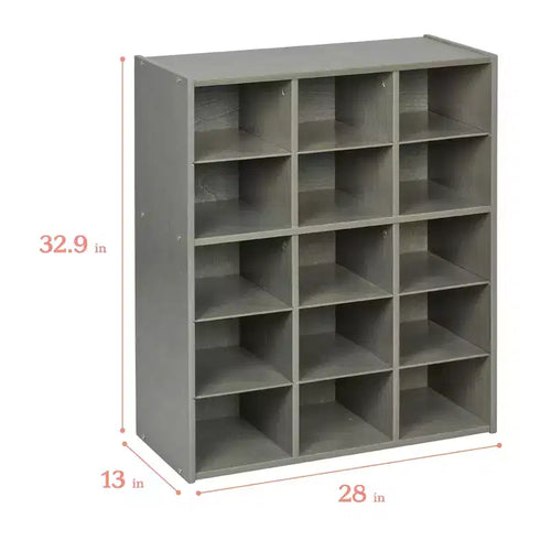 15 Cubby Tray Storage Cabinet, 5x3, Classroom Furniture