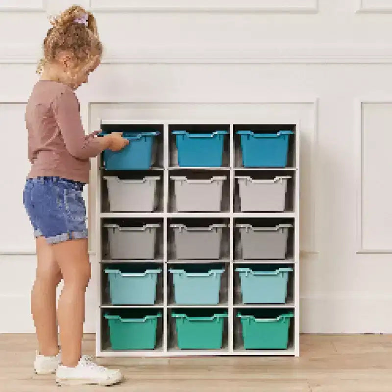 15 Cubby Tray Storage Cabinet, 5x3, Classroom Furniture