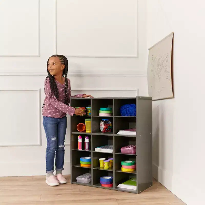 15 Cubby Tray Storage Cabinet, 5x3, Classroom Furniture