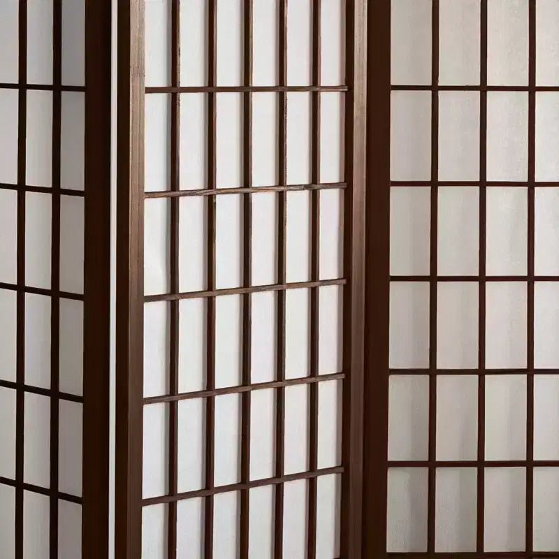 4 ft. Tall Window Pane Shoji Screen (3 Panels)