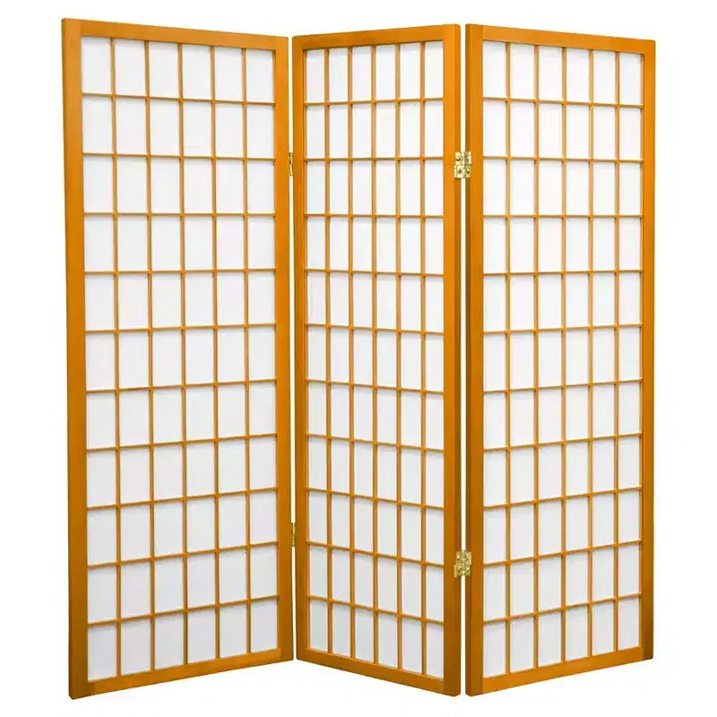 4 ft. Tall Window Pane Shoji Screen (3 Panels)