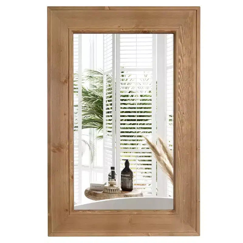 Natural Wash Wood Mirror