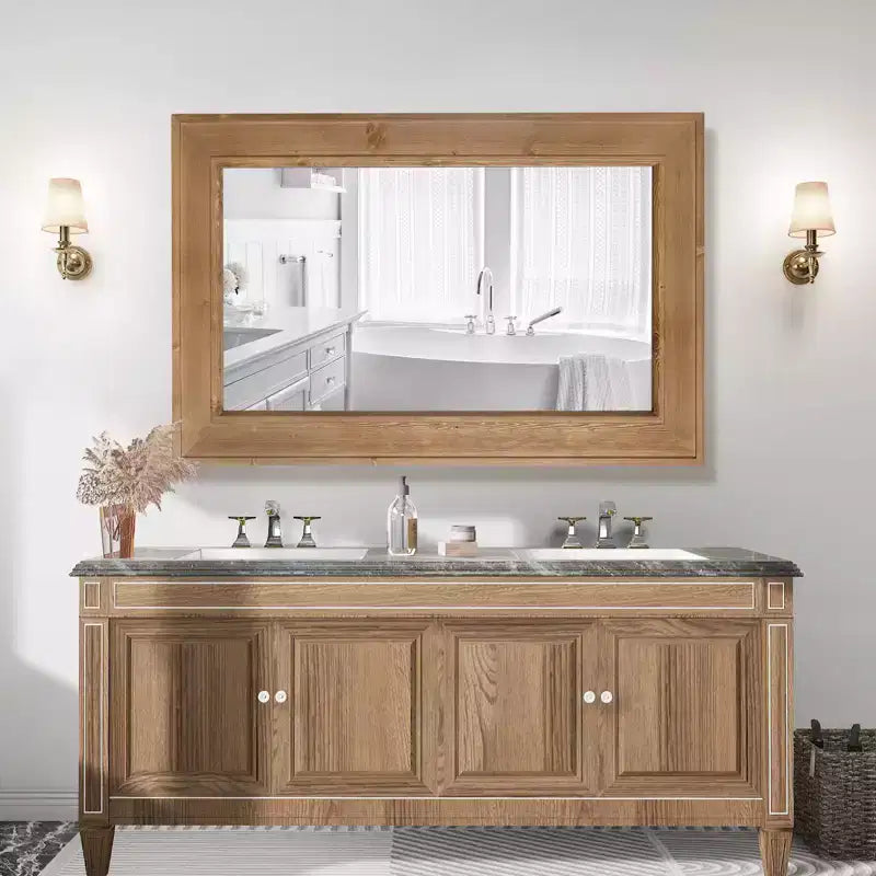 Natural Wash Wood Mirror