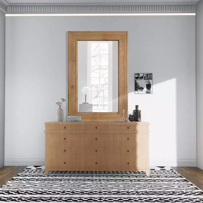 Natural Wash Wood Mirror