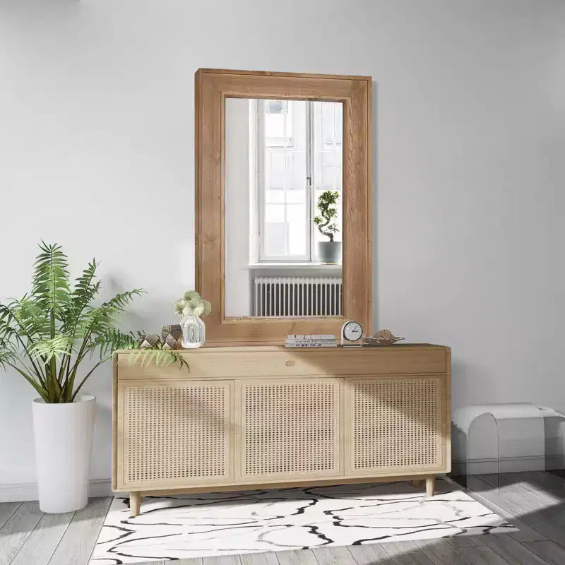 Natural Wash Wood Mirror