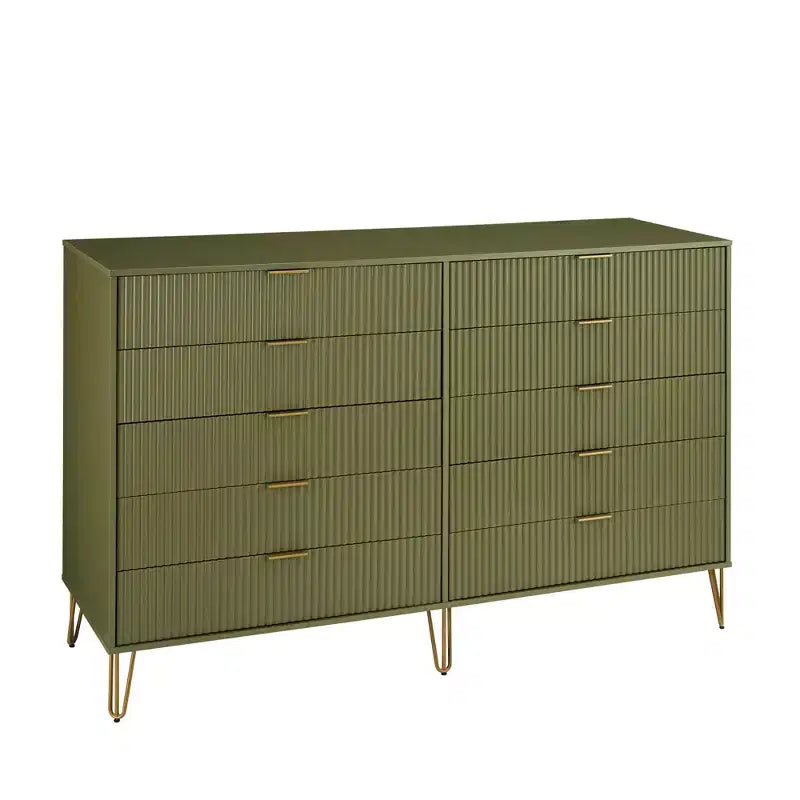 10 Drawer Double Dresser