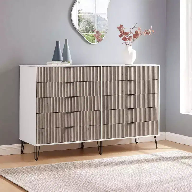 10 Drawer Double Dresser