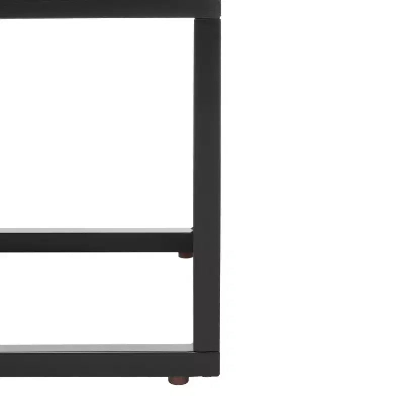3 Door 2 Shelf Sideboard - Black/Brown
