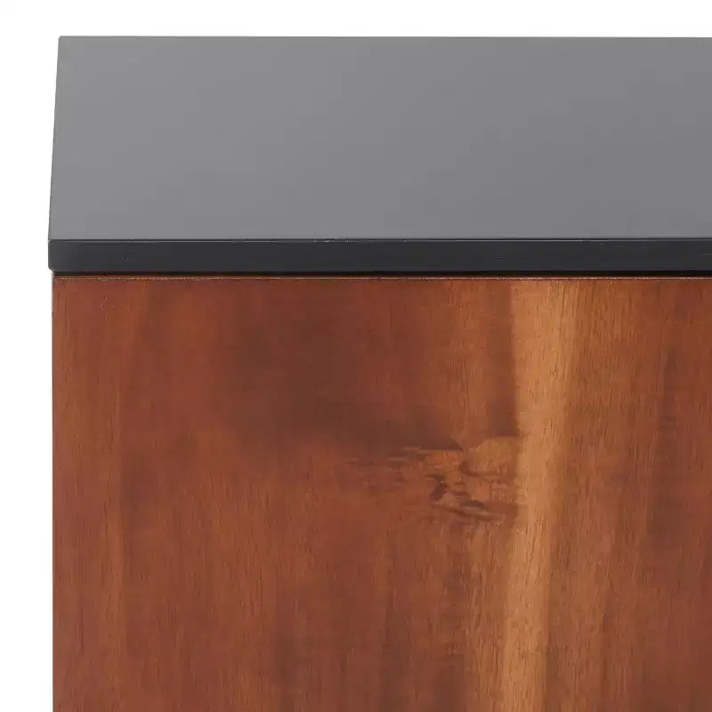 3 Door 2 Shelf Sideboard - Black/Brown