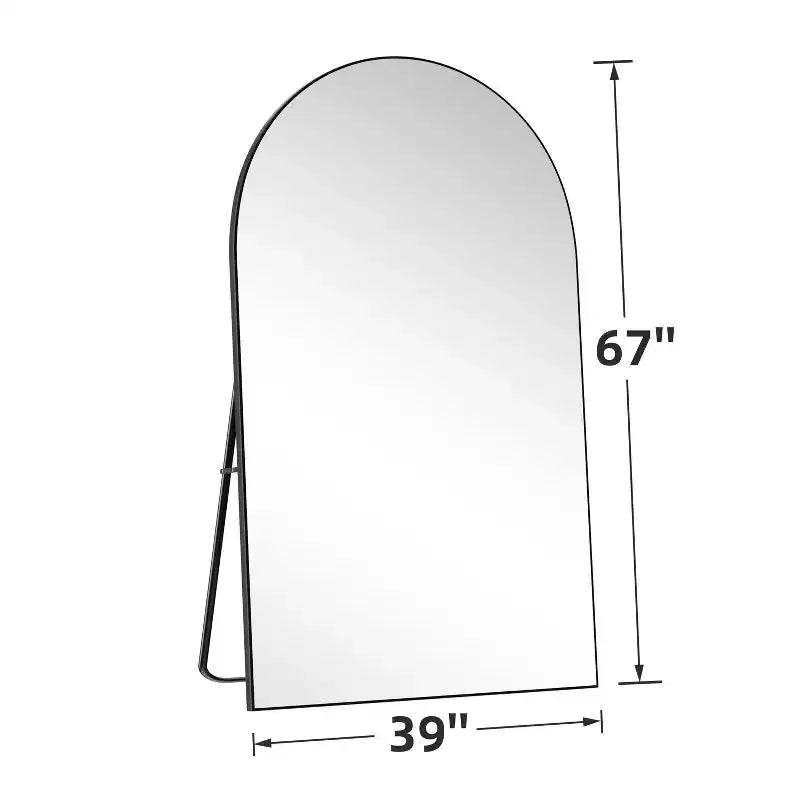Vintage Arched Full Length Standing Mirror Vanity Floor Mirror