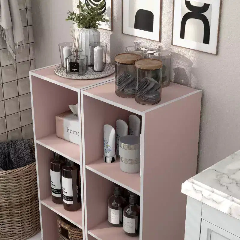 35. 3" Modern 3 Cube Stackable and Modular Bookcase
