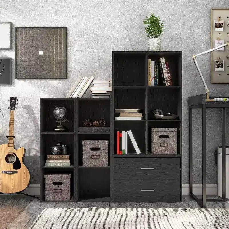35. 3" Modern 3 Cube Stackable and Modular Bookcase