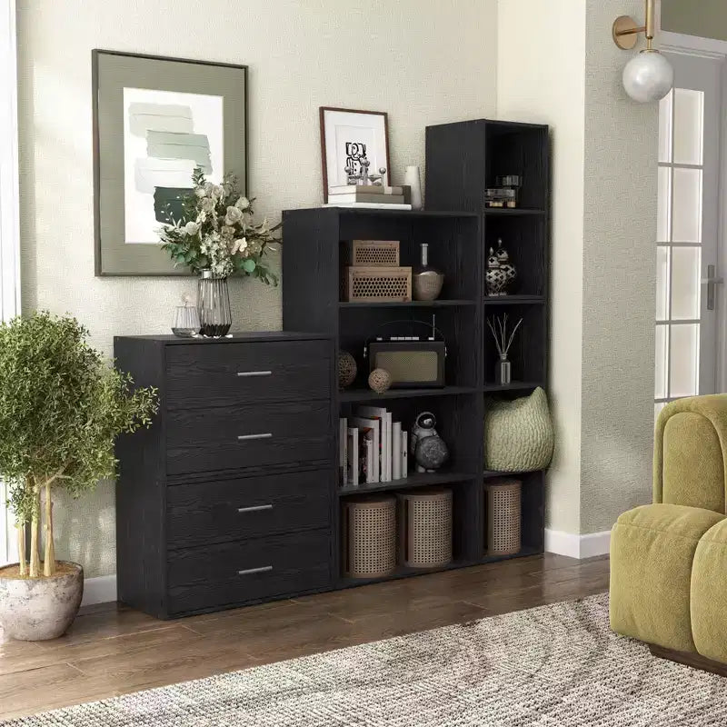 35. 3" Modern 3 Cube Stackable and Modular Bookcase