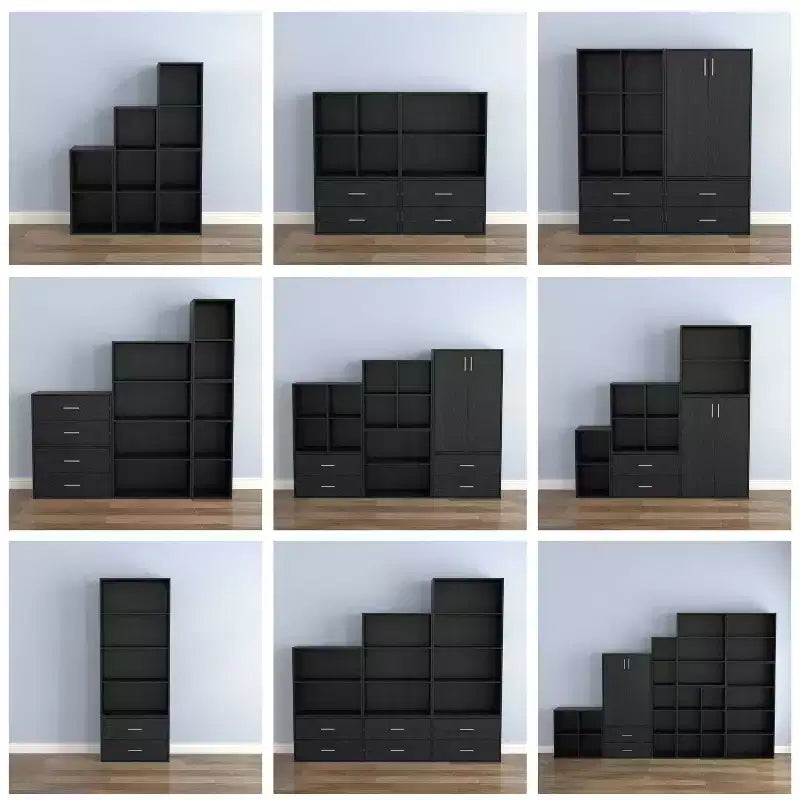 35. 3" Modern 3 Cube Stackable and Modular Bookcase