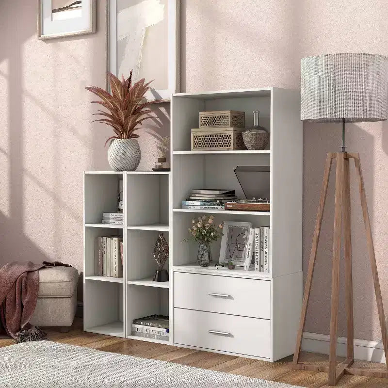 35. 3" Modern 3 Cube Stackable and Modular Bookcase